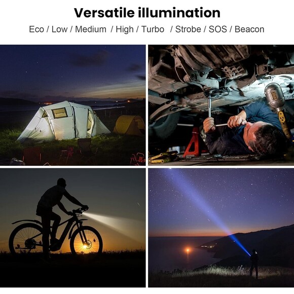 Sofirn SP35T Tactical Flashlight, 3800 Lumens Rechargeable Pocket LED Flashlight - Picture 7 of 15